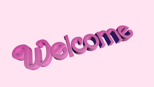 Barbie-Pink 3D Text